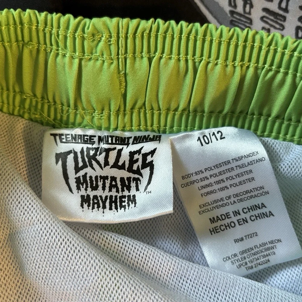 TMNT Teenage Mutant Ninja Turtles  Kids Swimtrunks Size 10/12 Mutant‎ Mayhem